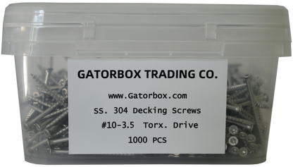 Screws - deck, wood applications - 304 Stainless Steel 3.5" T25-Torx Quantity: 1000